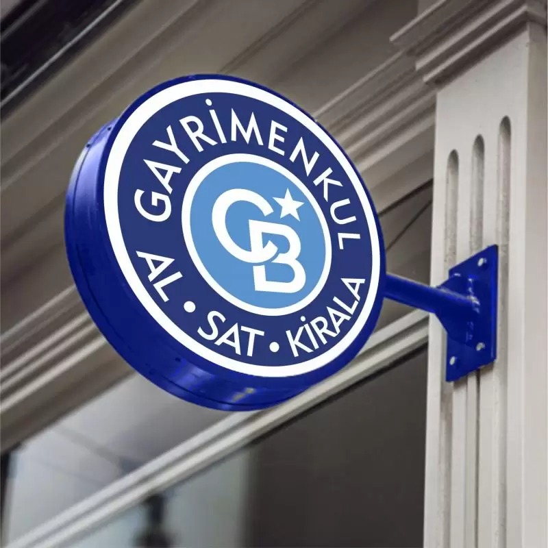 Yunus Emre Mahallesi fener tabela, çift taraflı ışıklı-ışıksız seçenekler